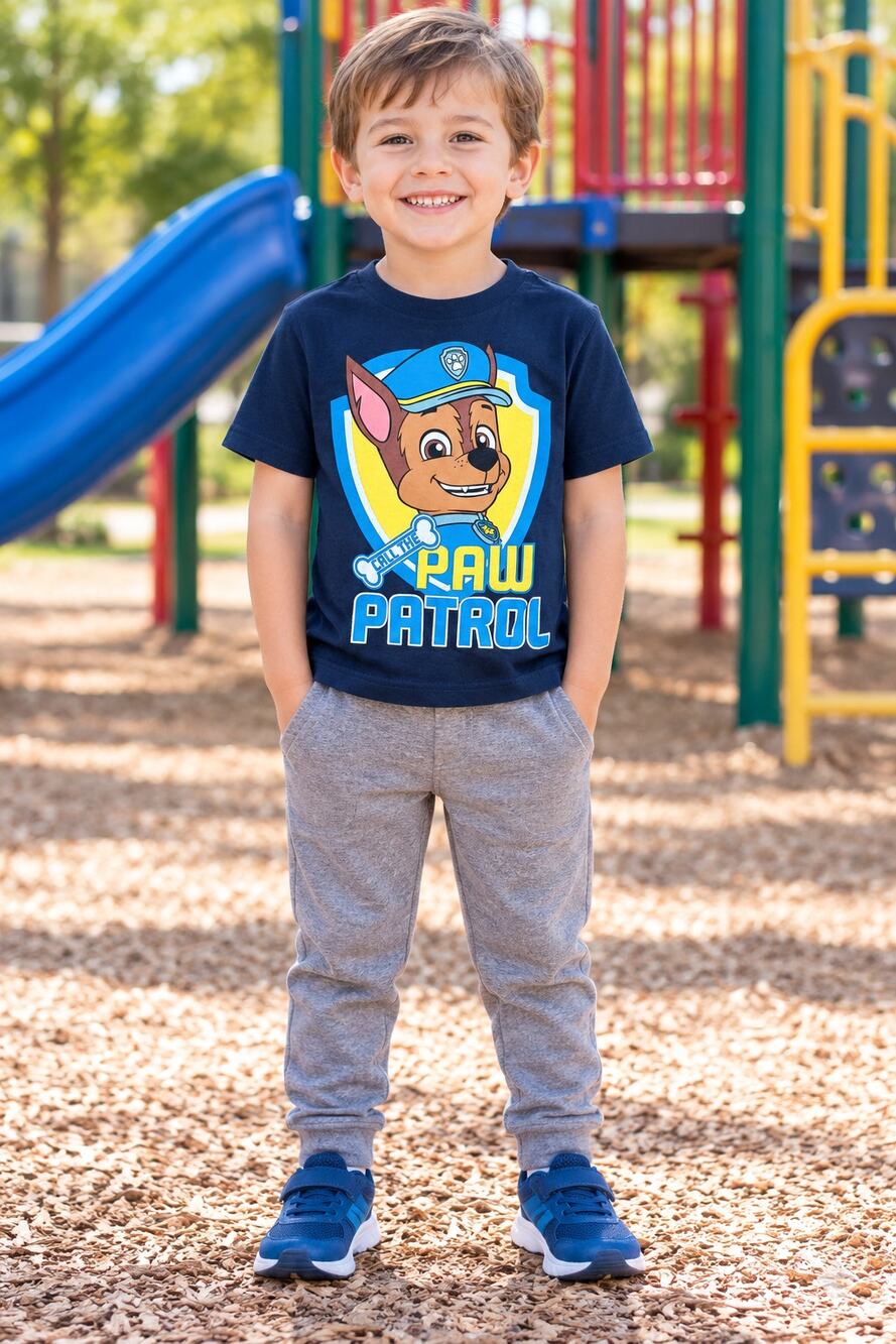 Paw Patrol Chase Boys Shirt Size 4 Navy Graphic Tee Nickelodeon Kids